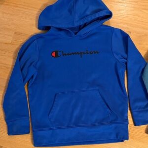 Boys Champion Fleece Tech Hoodie and Long sleeve bundle, 2 pcs, size 7/8